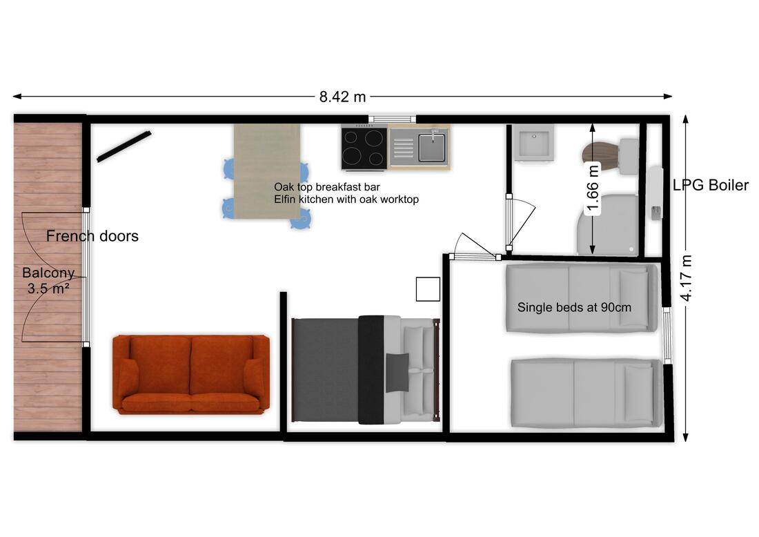 One Bedroom luxury family pod with En-suite