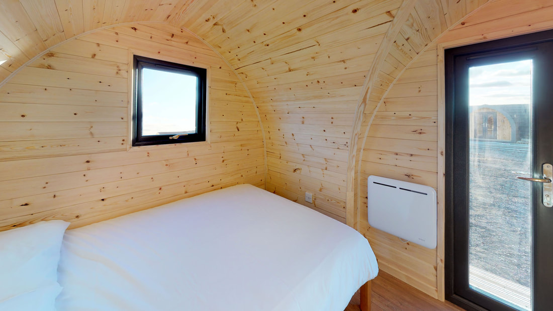 Wooden Camping pod inside