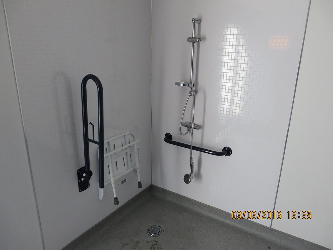Wetroom disabled shower