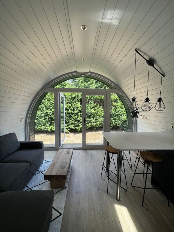 1.5 bedroom glamping pod layout